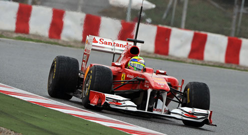 Масса установил лучшее время на тестах Формулы-1 в Барселоне