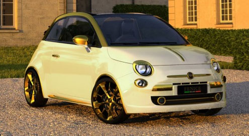 Fiat 500C осыпали золотом и бриллиантами на полмиллиона евро