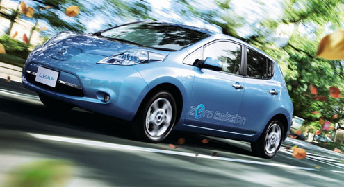 Первые электромобили Nissan Leaf добрались до Европы