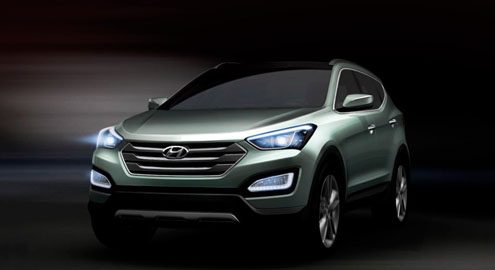 Появились тизеры нового поколения Hyundai Santa Fe